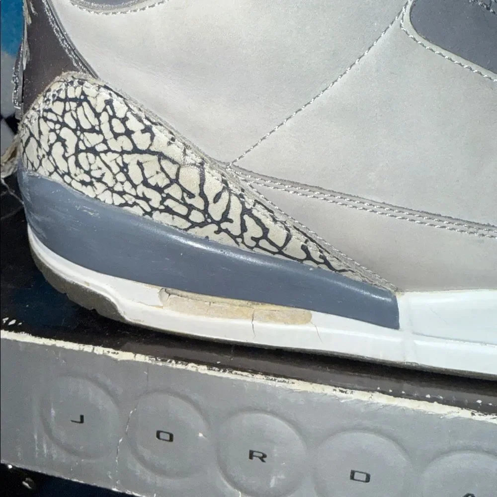 Air Jordan 3 Cool Gray Sneakers White - Picture 8 of 16
